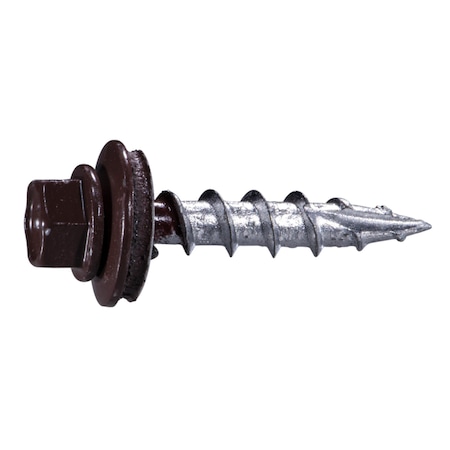 Buildright Self-Drilling Screw, #10 x 1 in, Painted Steel Flange Hex Head External Hex Drive, 118 PK 54808